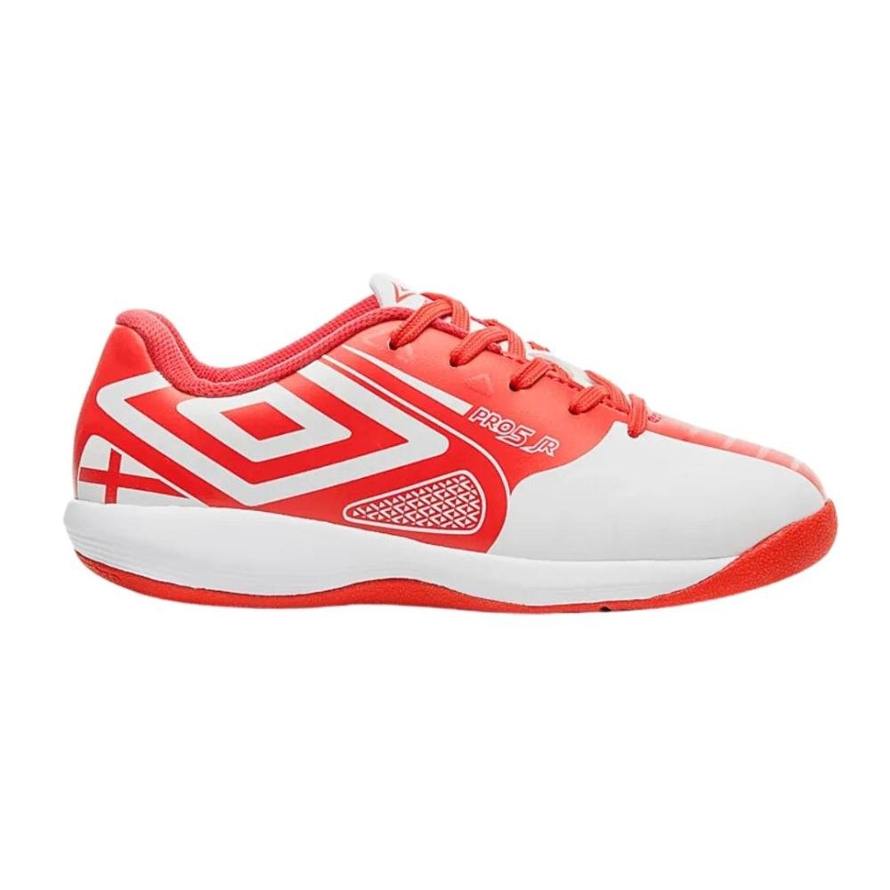 Chuteira Infantil Menino Futsal Umbro 1259542 Pro 5 Jr England Vermelho 1