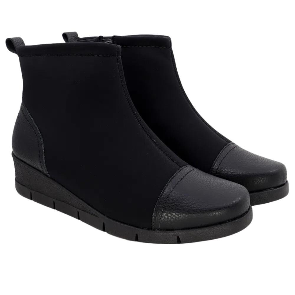Bota Feminina Usaflex Ad0521001 Plataforma Preto 2
