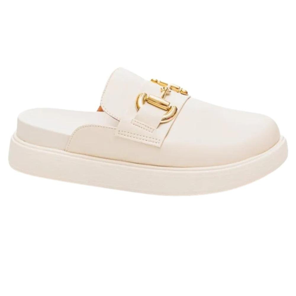 Mule Clog Feminino Vizzano 1434.104 Off White Branco 1