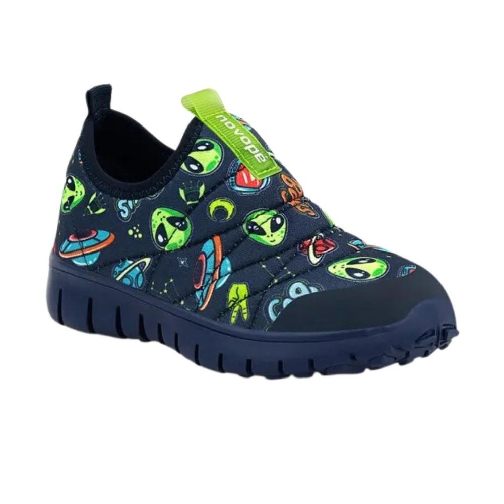 Tênis Novopé Infantil Menino Alienígena Flex 10001273 Azul 2