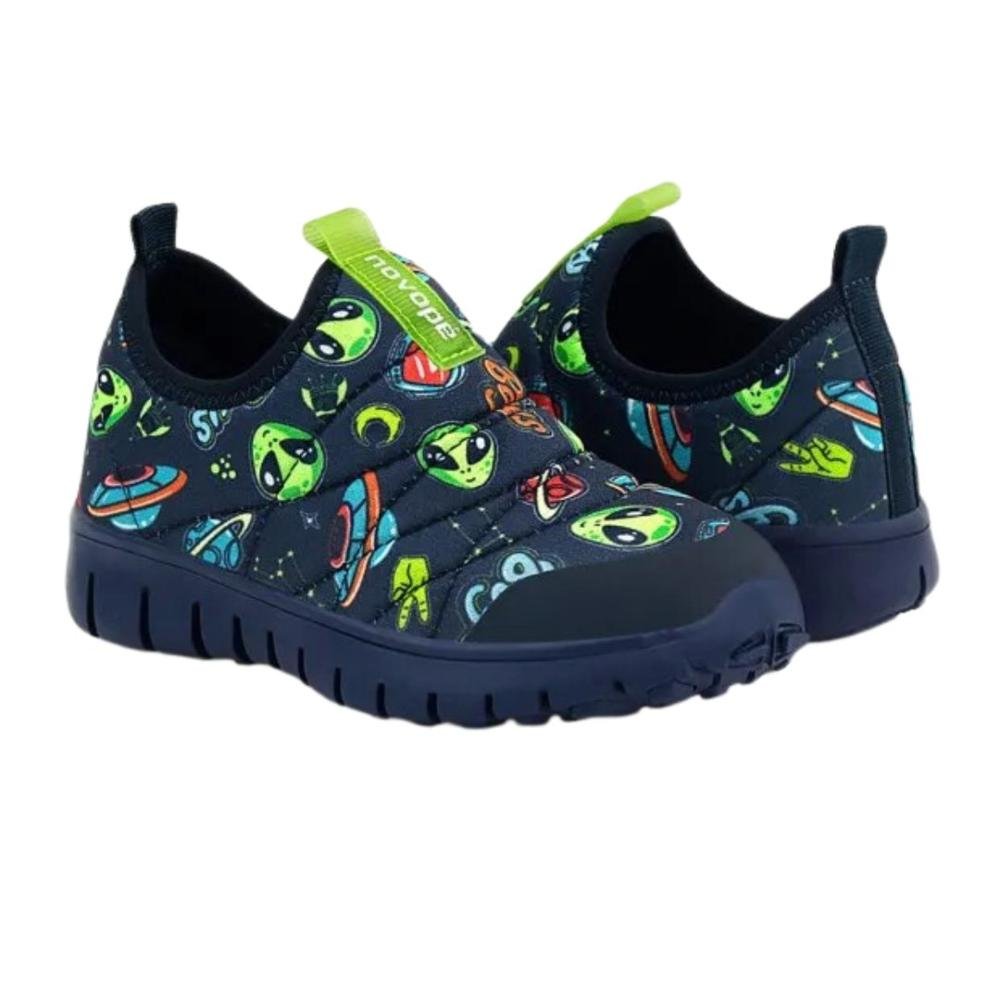 Tênis Novopé Infantil Menino Alienígena Flex 10001273 Azul 5