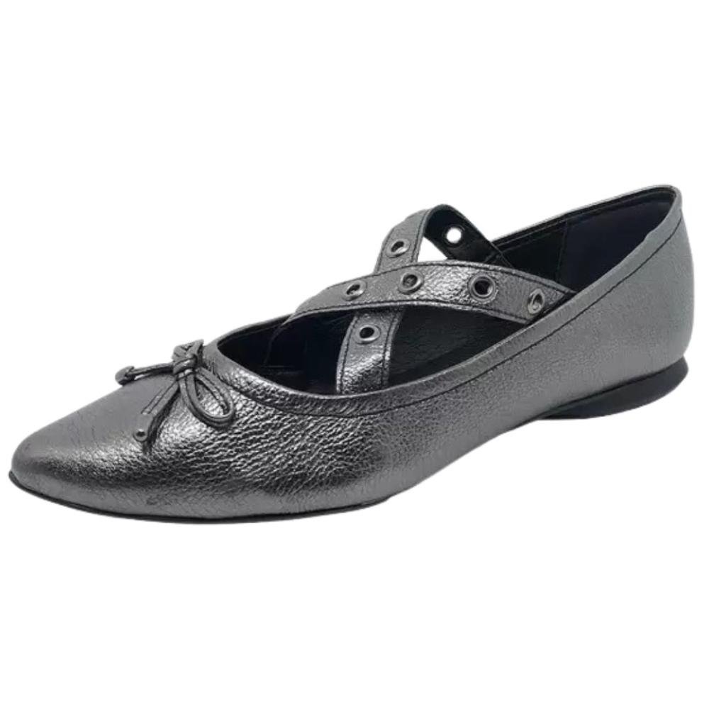 Sapatilha Feminina Mary Jane Bottero Roma 360402-1 Prata 2