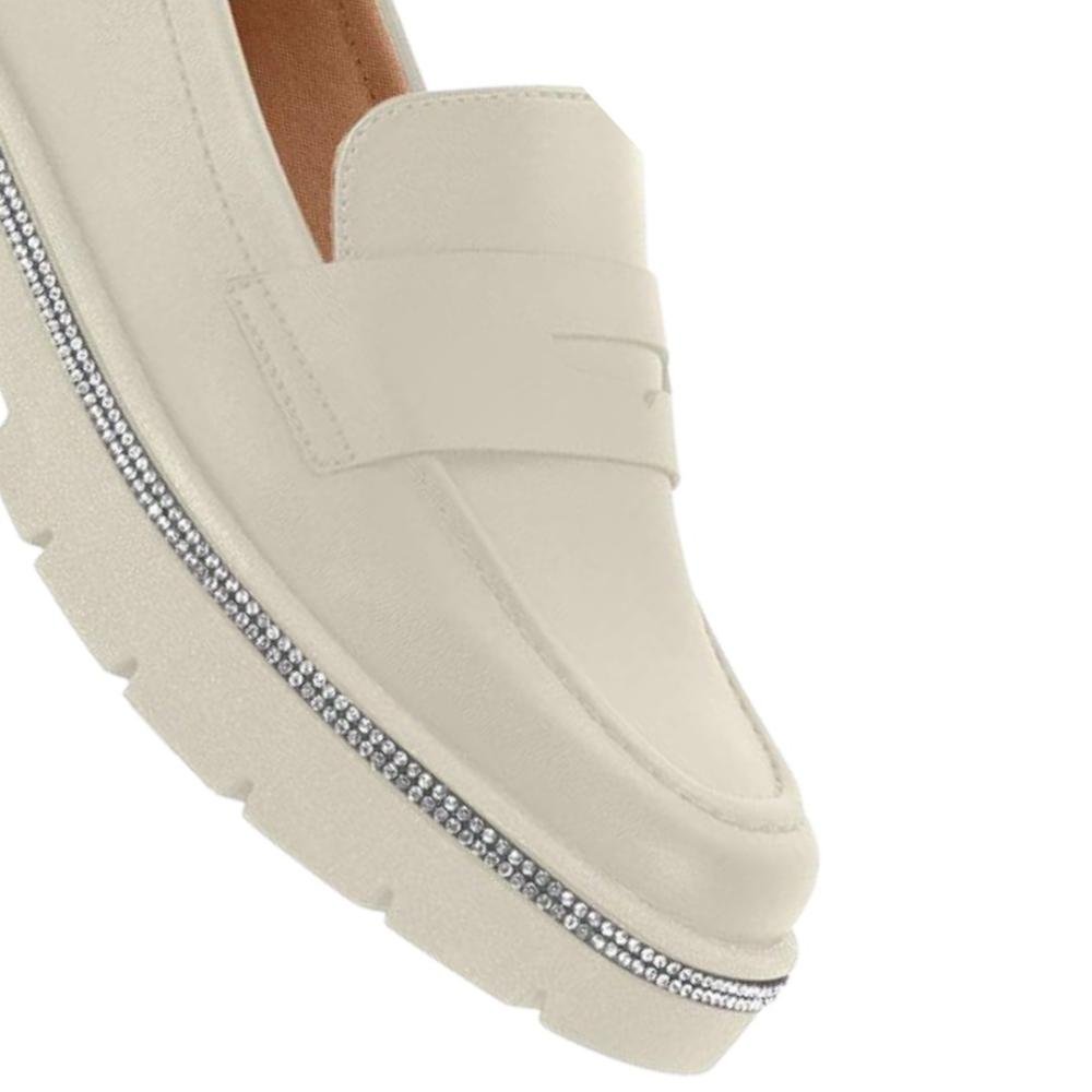 Loafer Feminino Vizzano 1422.200 off white Branco 3