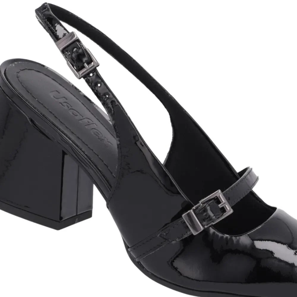 Chanel Slingback Feminino Usaflex Al0704001 Preto 5