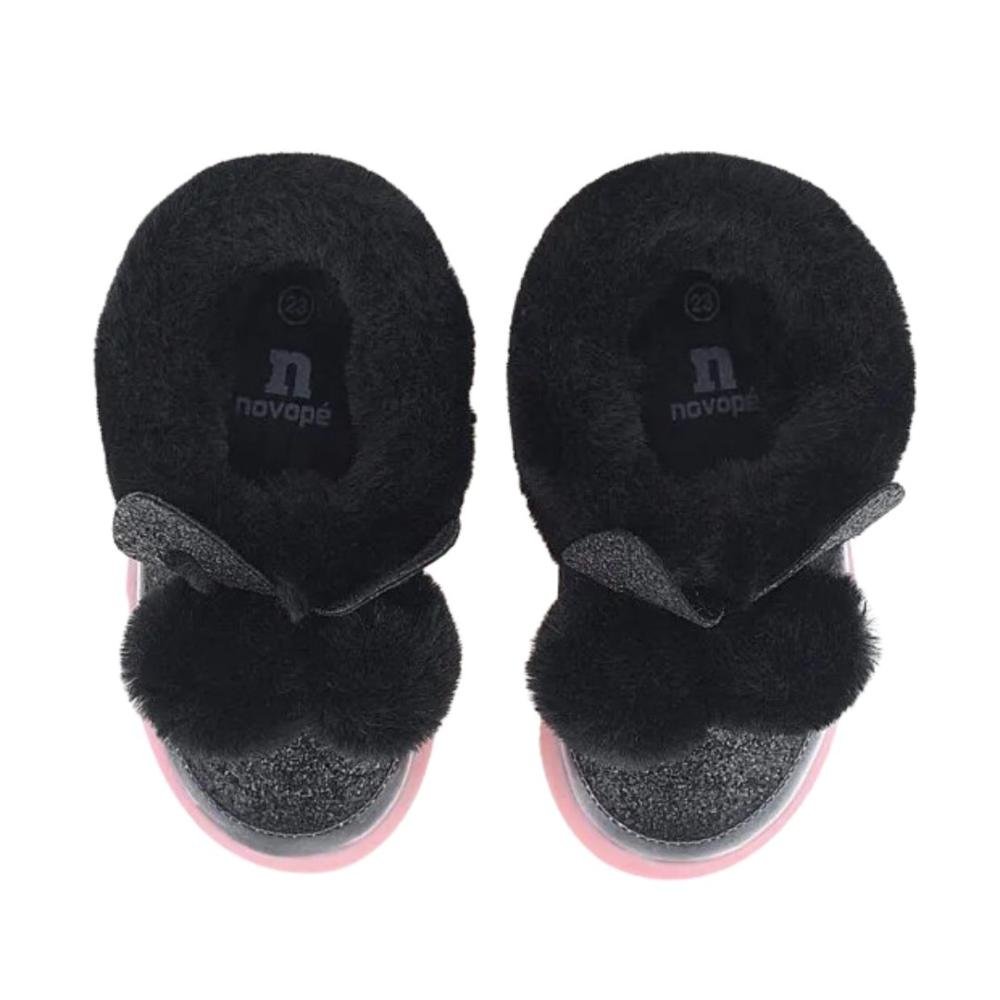 Bota Infantil Menina Novopé 50001375 Preto/Rosa Preto 5