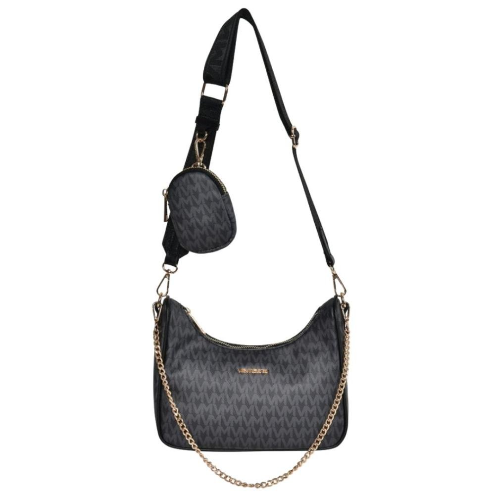 Bolsa Feminina Via Marte Shoulder B2-524-01 Preto Preto 1