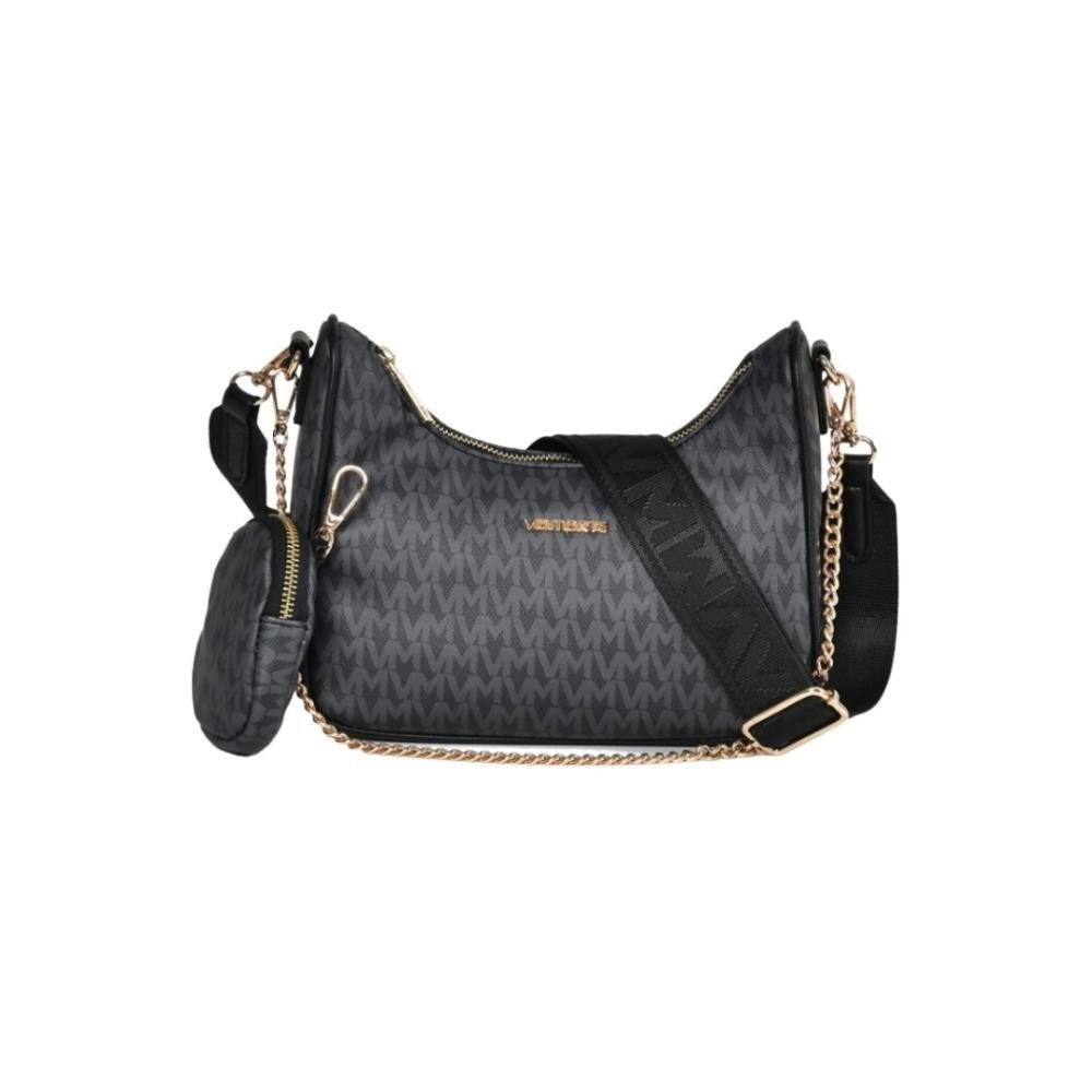 Bolsa Feminina Via Marte Shoulder B2-524-01 Preto Preto 2