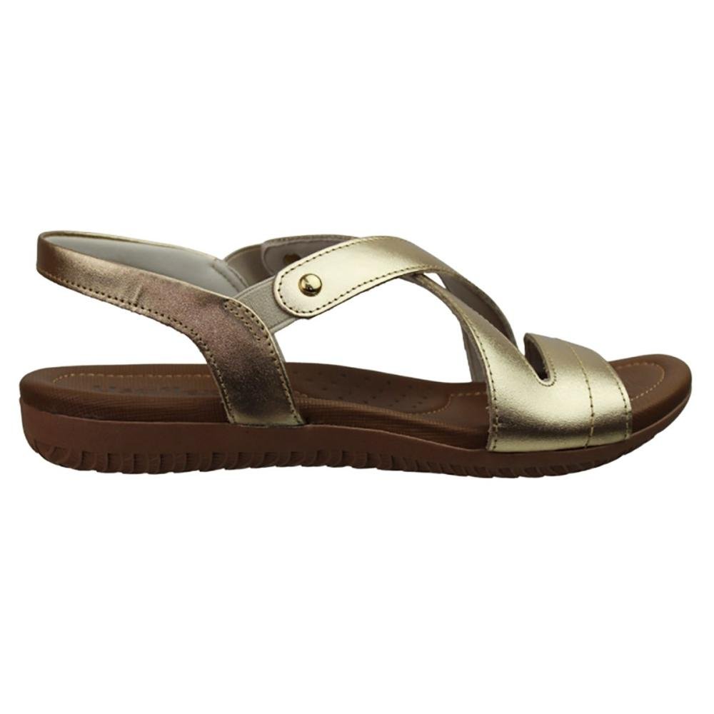 Sandália Feminina Usaflex R1804086 Rasteira Dourado 1