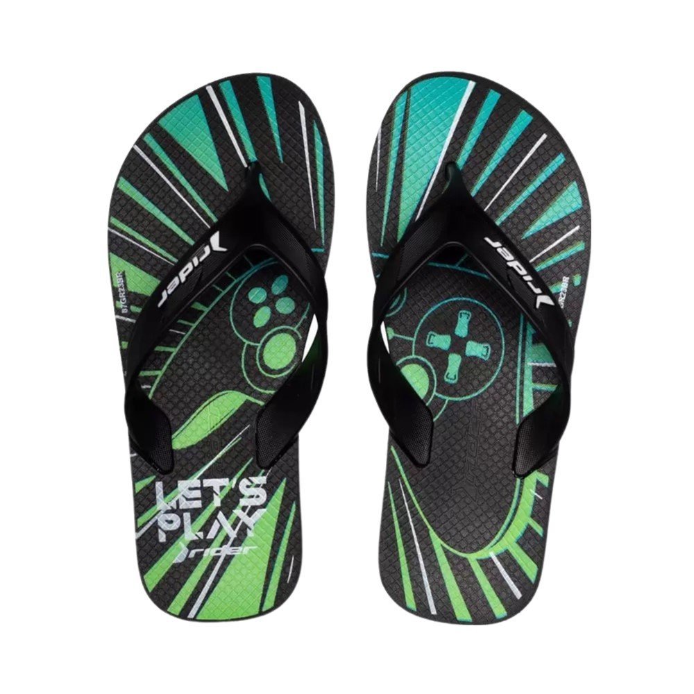 Chinelo Infantil Menino Grendene 11768 Rider Street Joy Preto/Verde 2