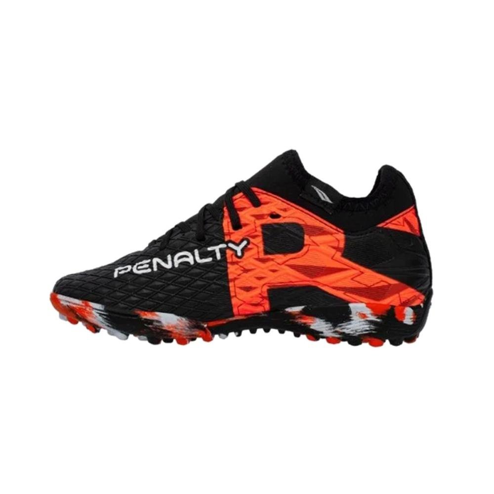 Chuteira Infantil Menino Society Penalty 246255/9771 Rx Locker Kid Preto/Laranja 2