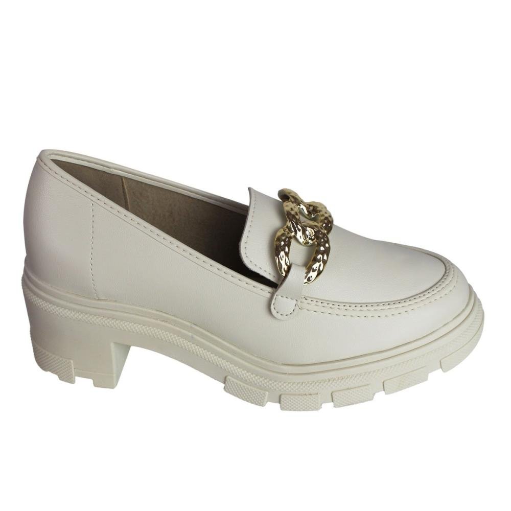 Mocassim Feminino Moleca 5777.101 Napa Turim Branco 2