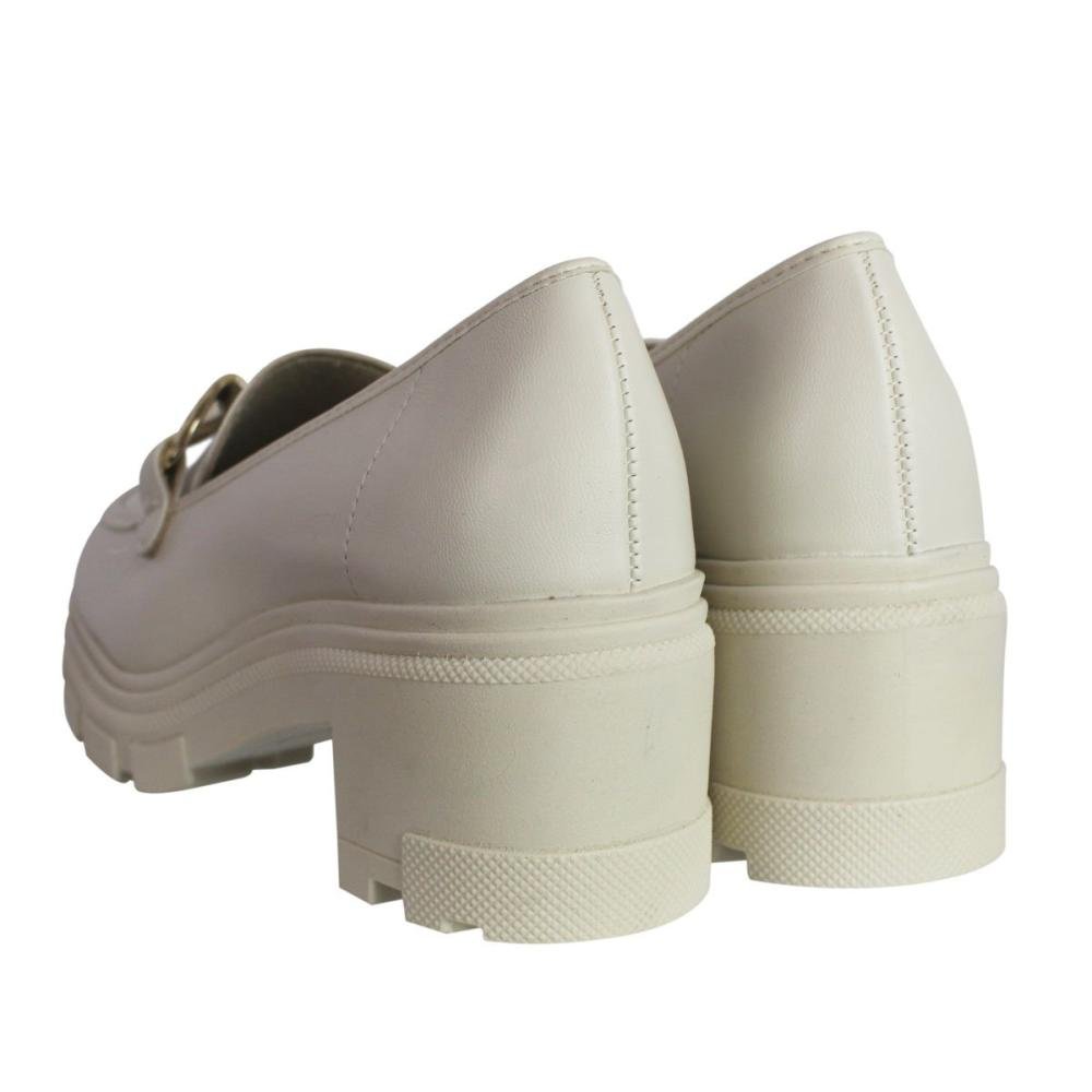 Mocassim Feminino Moleca 5777.101 Napa Turim Branco 4