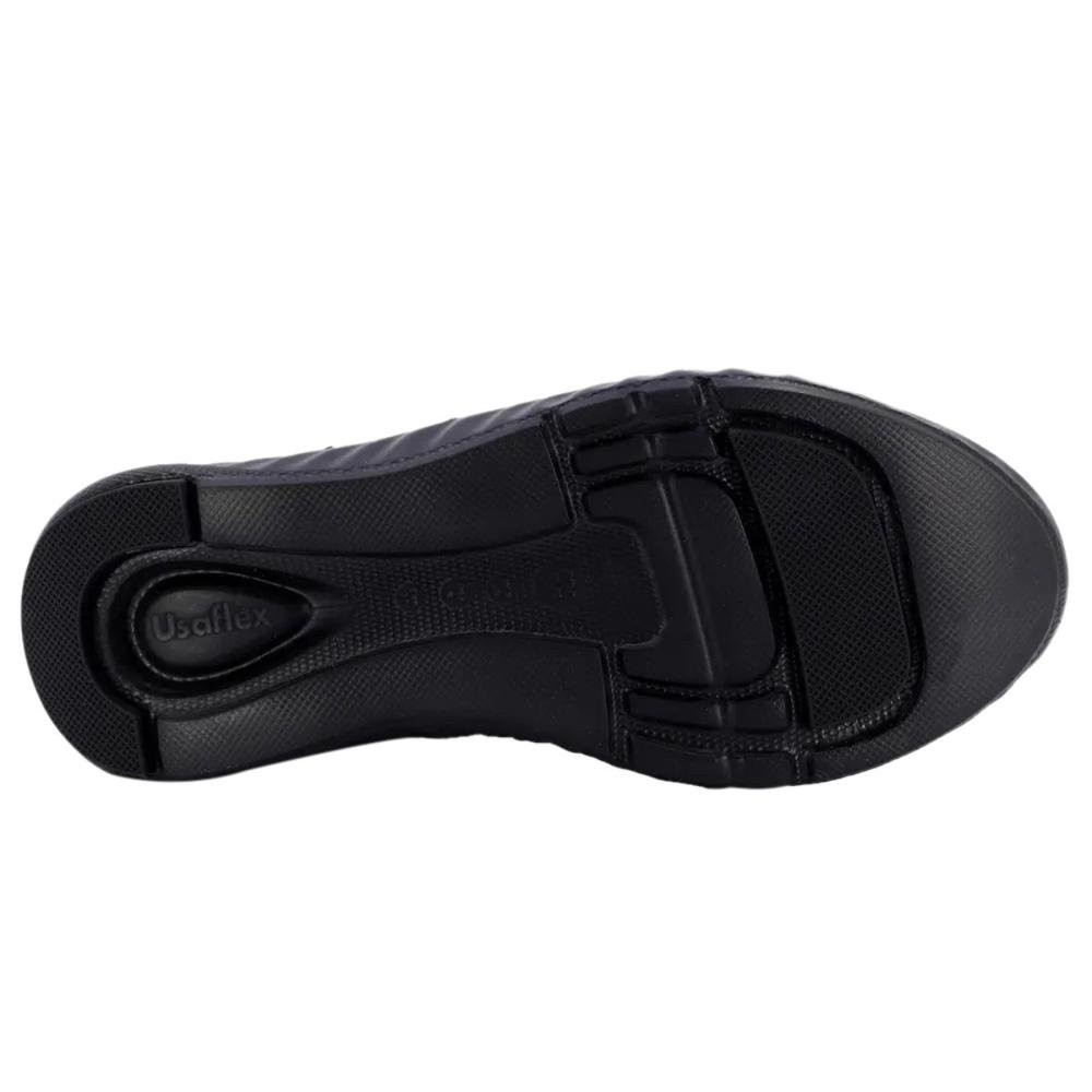 Tênis Feminino Usaflex Ah3509002  Couro Preto 5
