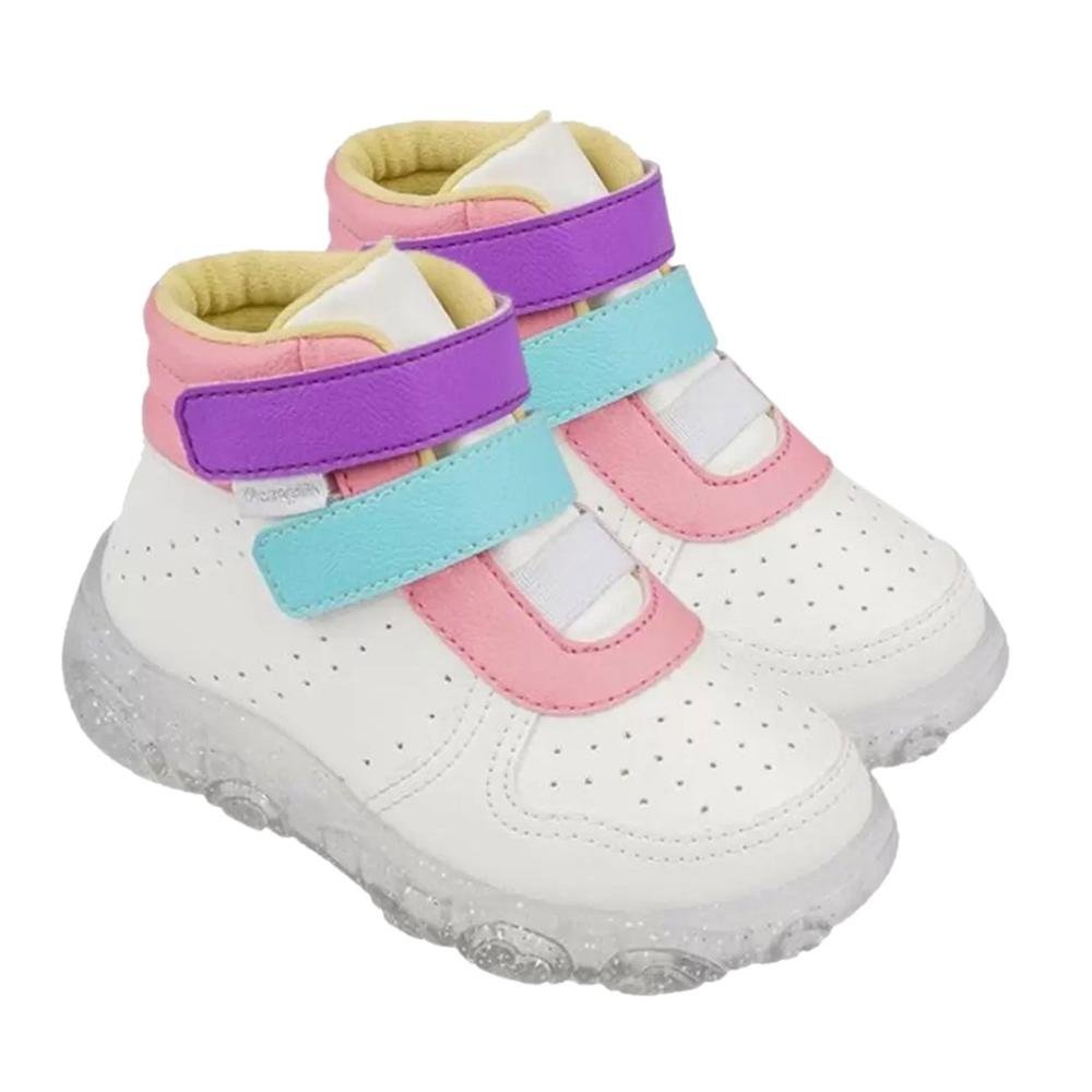 Tênis Infantil Menina Pampili 682.016 Liz Com Luz Branco 2