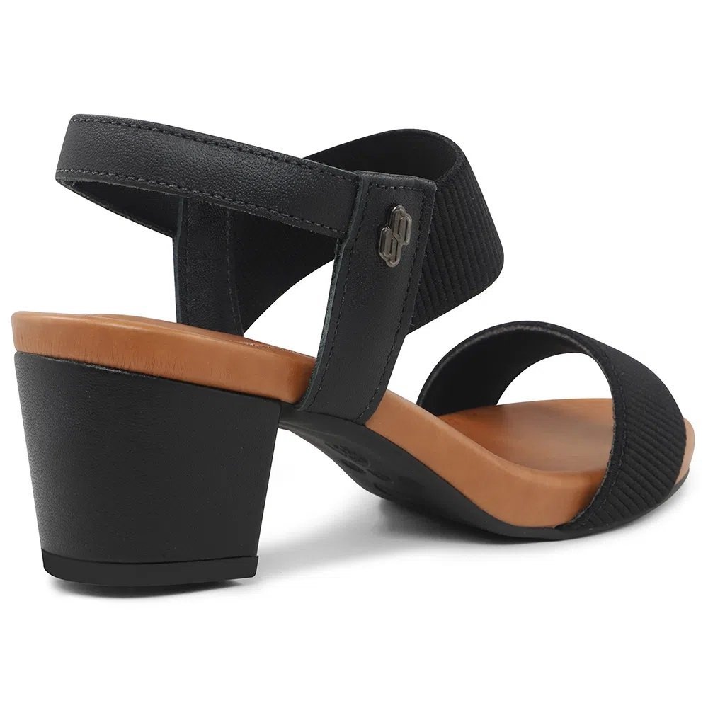 Sandália Feminina Usaflex Salto Bloco Y8204014 Preto 4