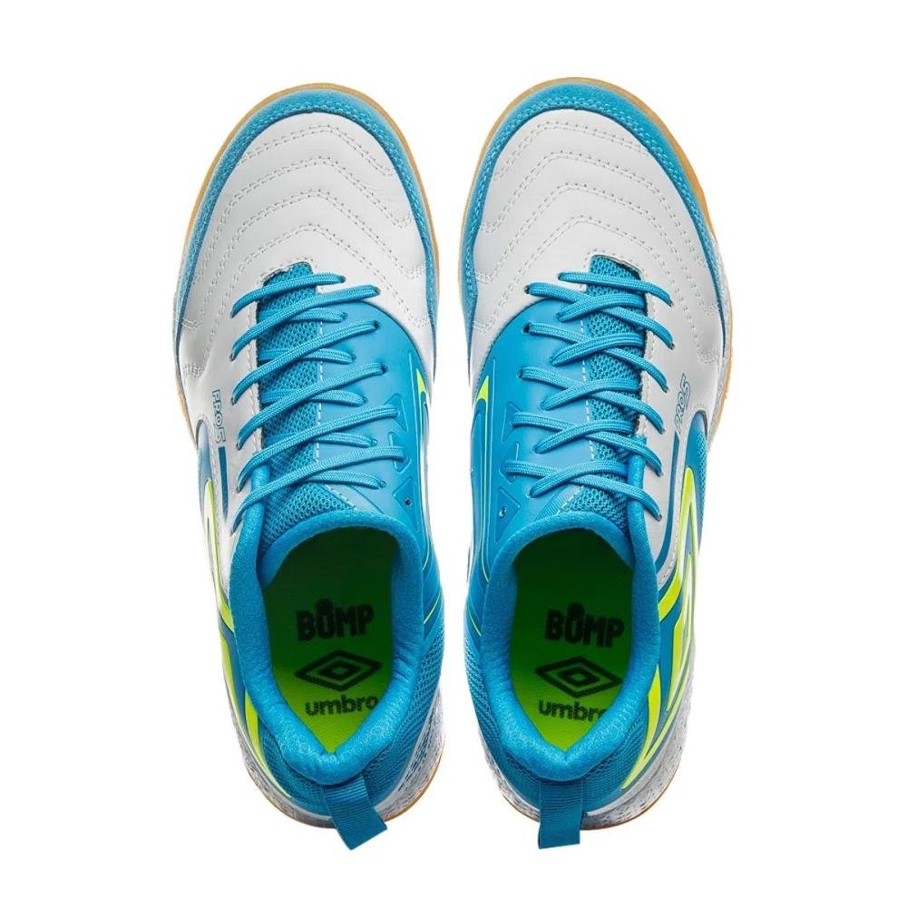 Chuteira Tênis Masculino Futsal Umbro 1117027 Indoor Pro 5 Bump Branco/Verde 3