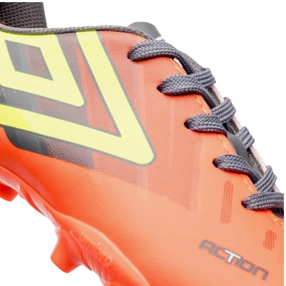 Chuteira Infantil Menino Campo Umbro 1294681 Action Jr Vermelho 8