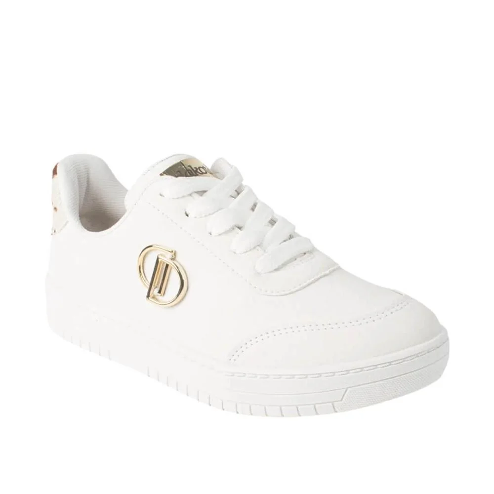 Tênis Feminino Dakota D0182 Casual Branco Branco/Ouro 2