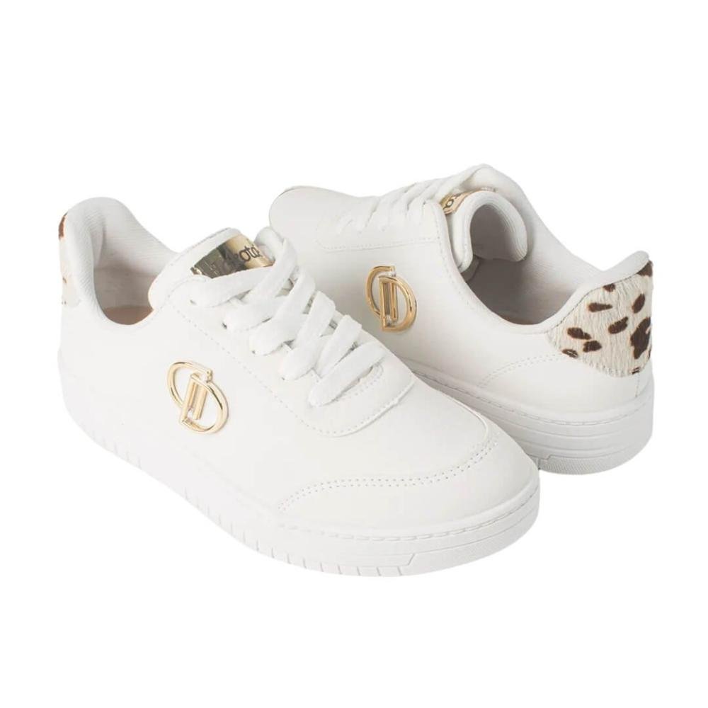 Tênis Feminino Dakota D0182 Casual Branco Branco/Ouro 6