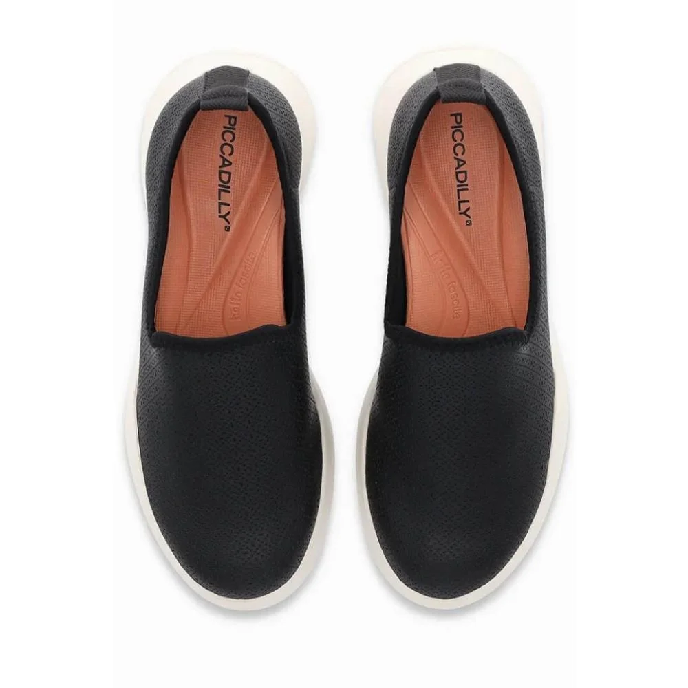 Tênis Feminino Piccadilly 949017-23 Fascite Anabela Preto Preto/Branco 3