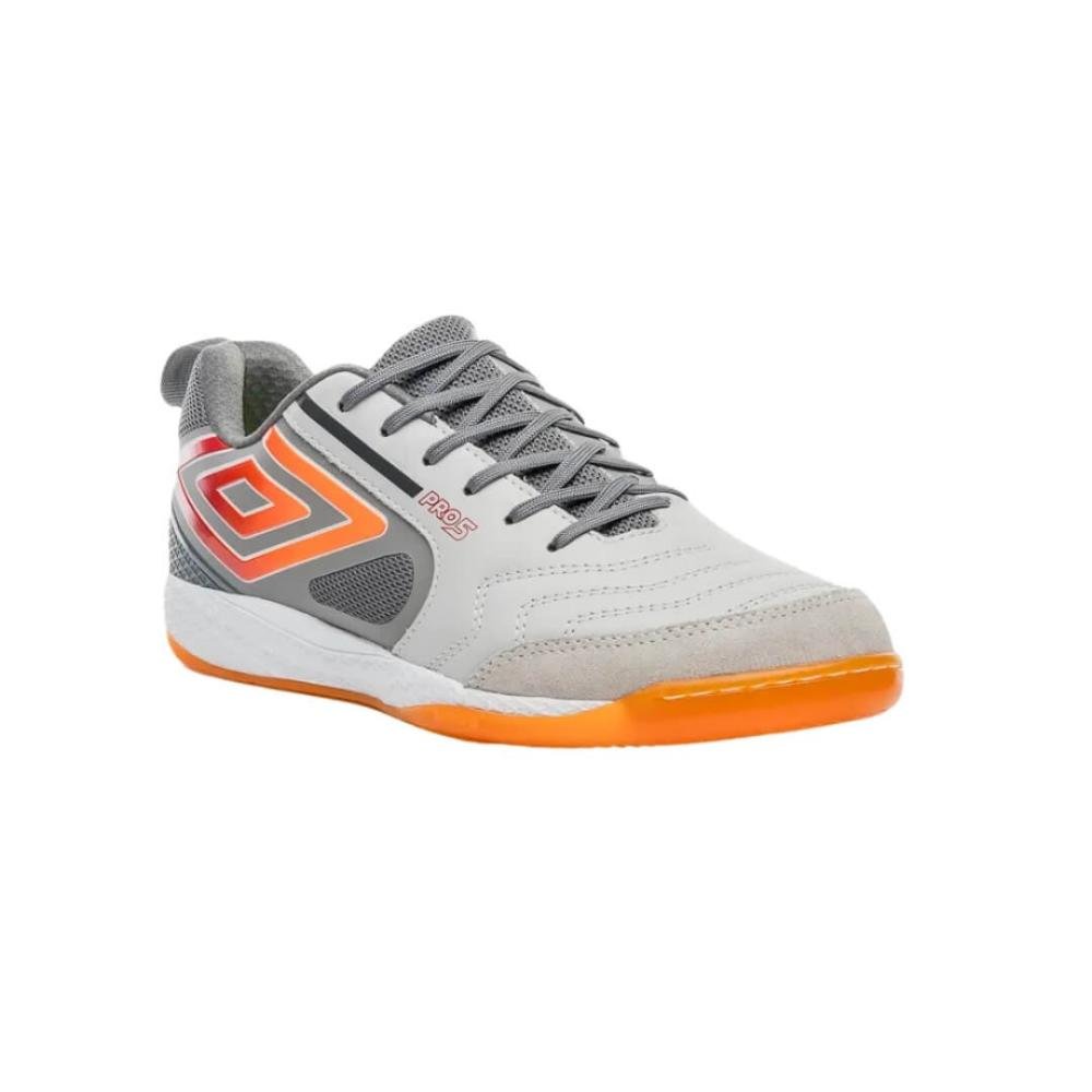 Chuteira Masculina Umbro 1294083 Pro 5 Bump Cinza/Laranja 2