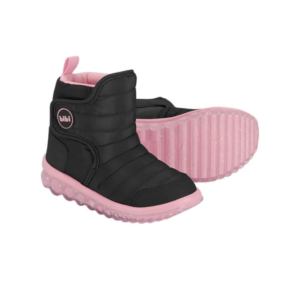 Bota Infantil Menina Bibi  1155345 Roller 2.0 Drop Preta Preto/Rosa Claro 4