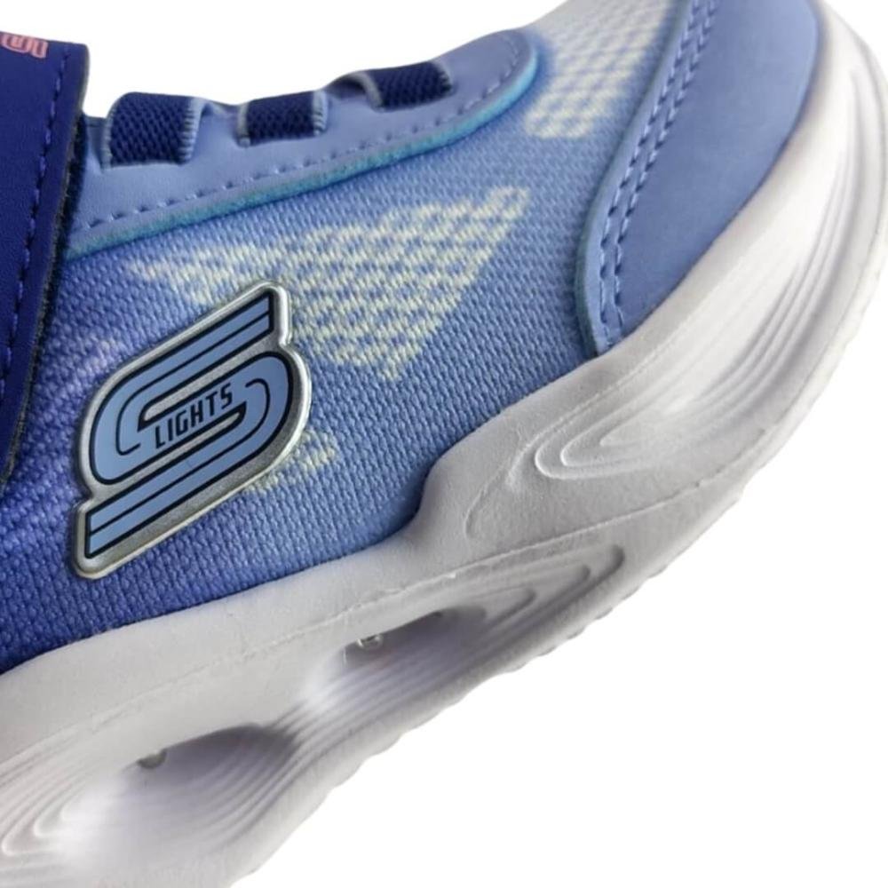 Tênis Infantil Skechers 303714l/Gylp Powered Lights Deluxe Azul Escuro 5