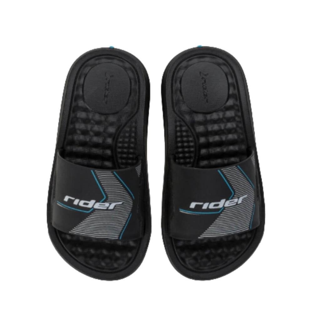 Chinelo Menino Grendene 12223 Slide Step Rider Preto Preto/Azul 3