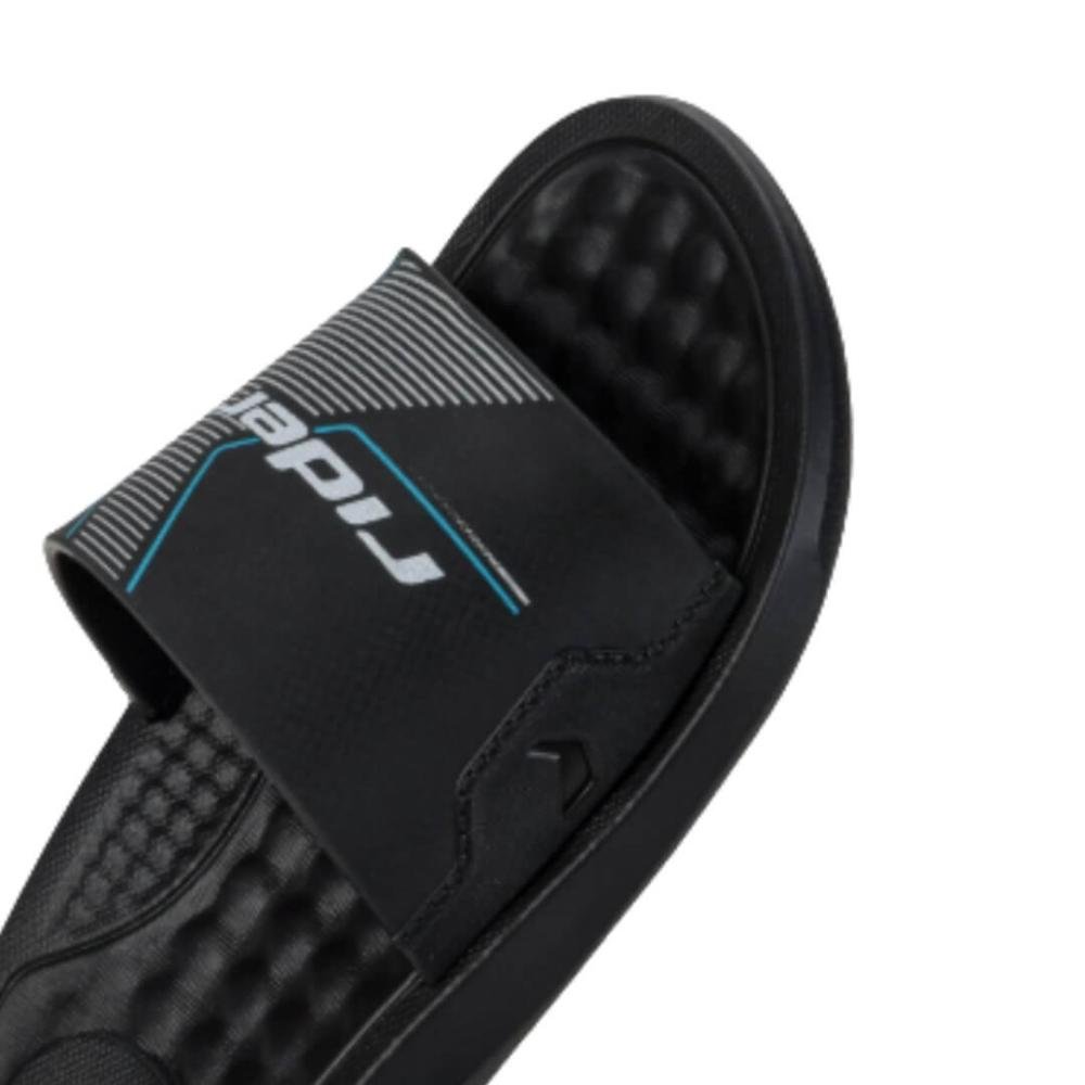 Chinelo Menino Grendene 12223 Slide Step Rider Preto Preto/Azul 4
