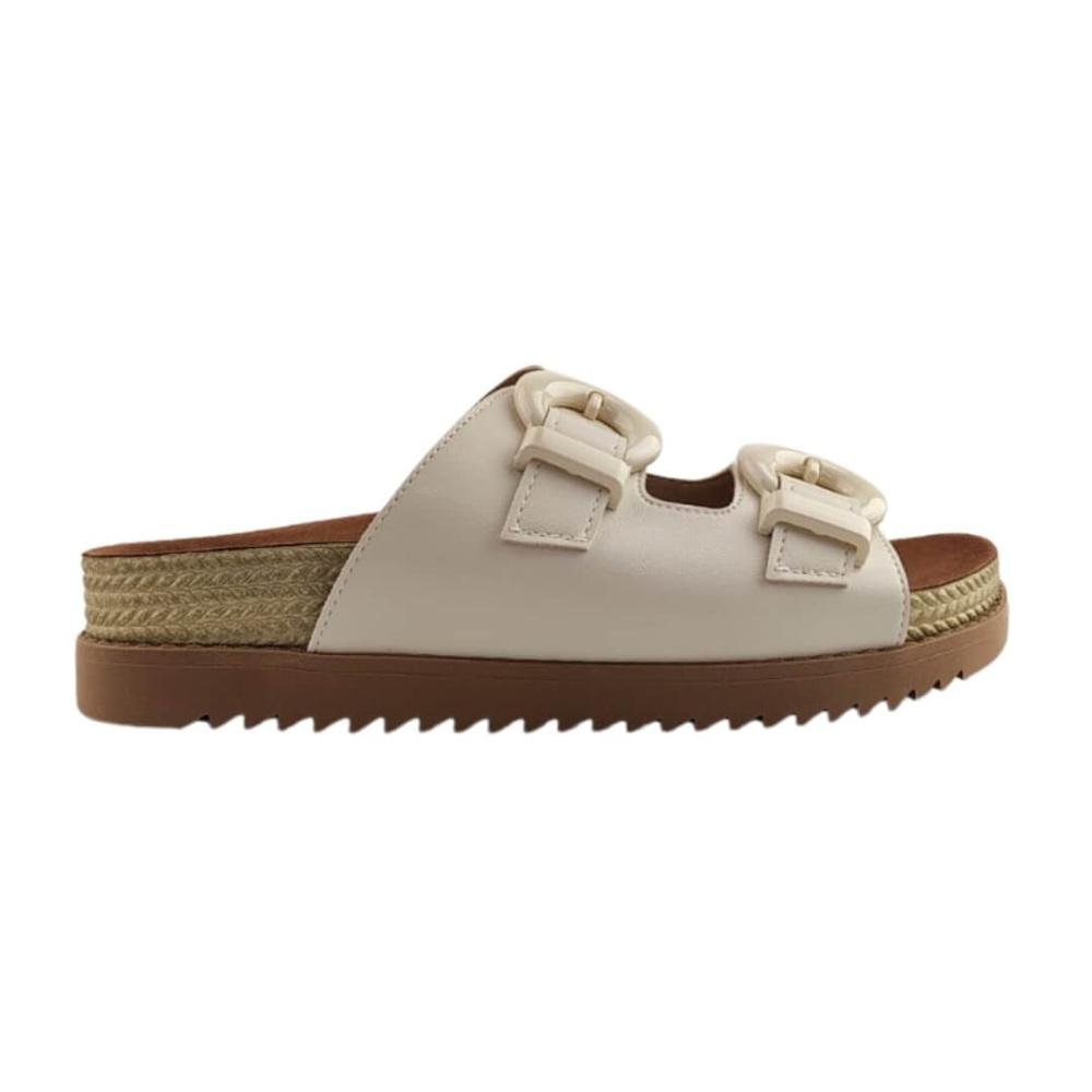 Sandália Feminina Moleca 5500.203 Napa Turim Branco 1