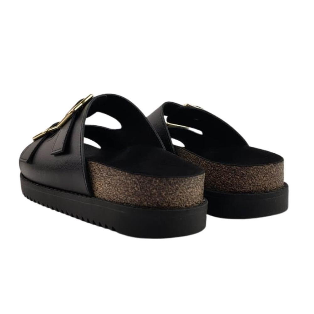 Sandália Feminina Moleca 5500.105 Napa Turim Preto 4