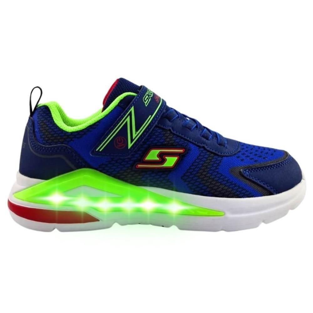 Tênis Infantil Menino Skechers Com Luzes 401660l/Nvlm Tri Namics