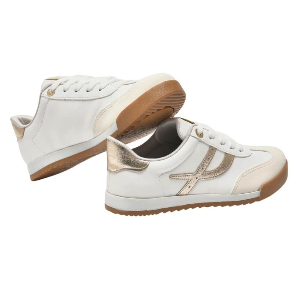 Tênis Feminino Via Marte 237-003-01 Nobuck Napa Metal Dakar Branco 3