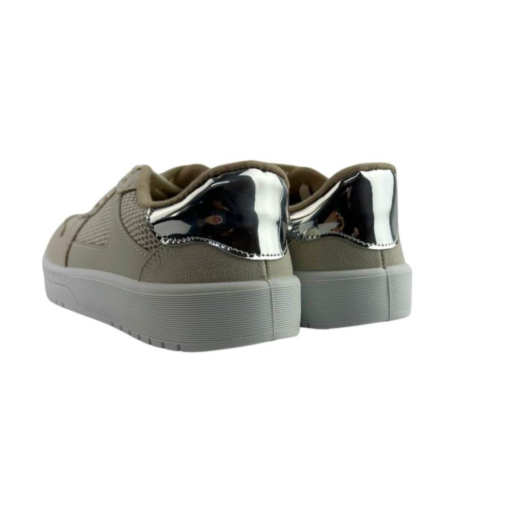 Tênis Feminino Moleca 5791.110 Taiwan/Camurca Flex Branco/Azul 4