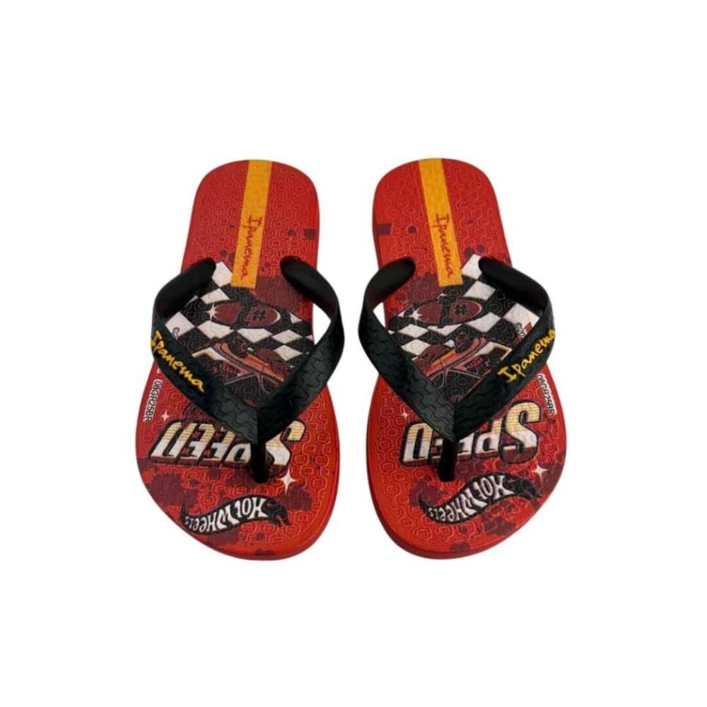Chinelo Infantil Menino De Dedo Hot Wheels 27318 Vermelho/Preto 2