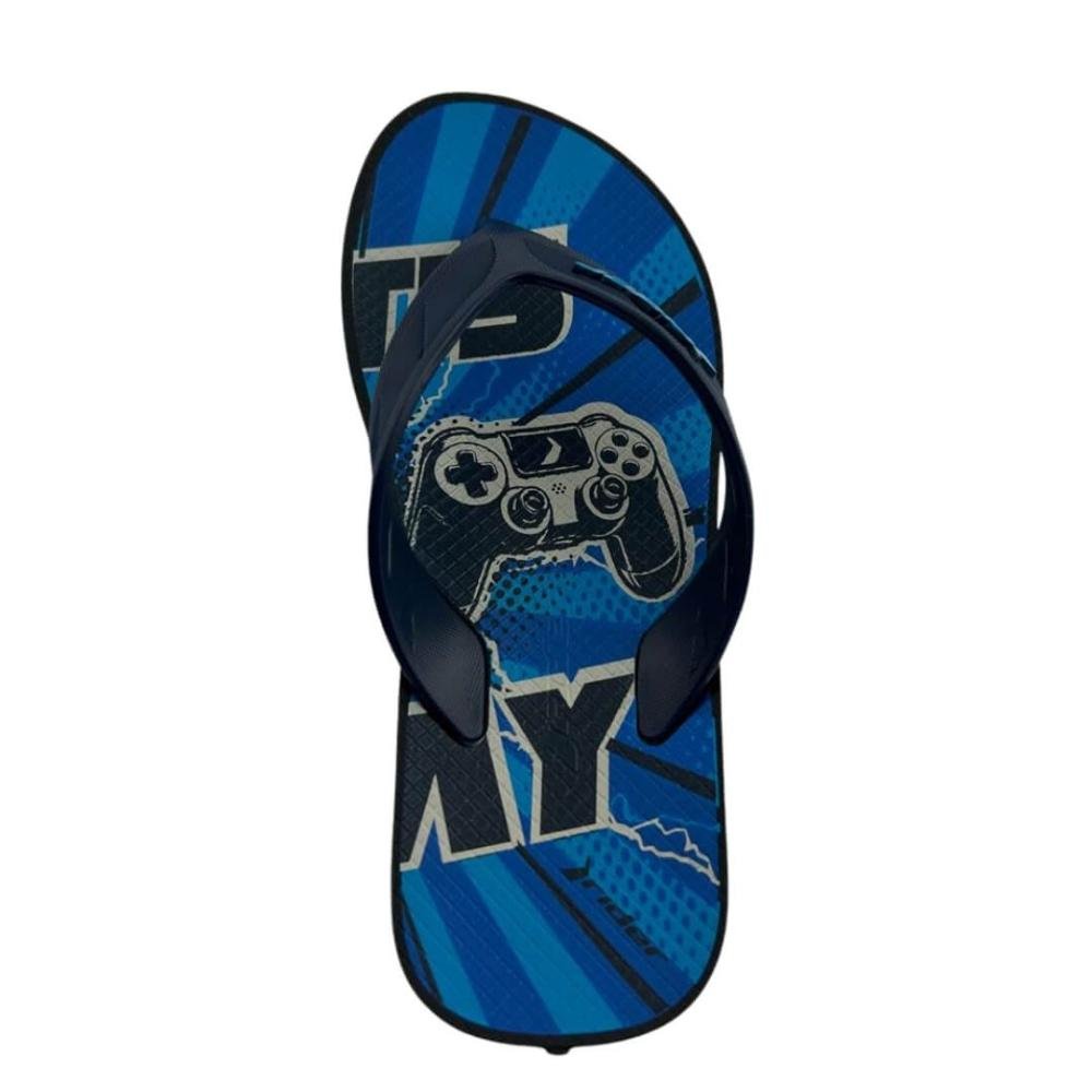 Chinelo De Dedo Infantil Menino Rider Stree Joy  11768 Preto/Azul 2