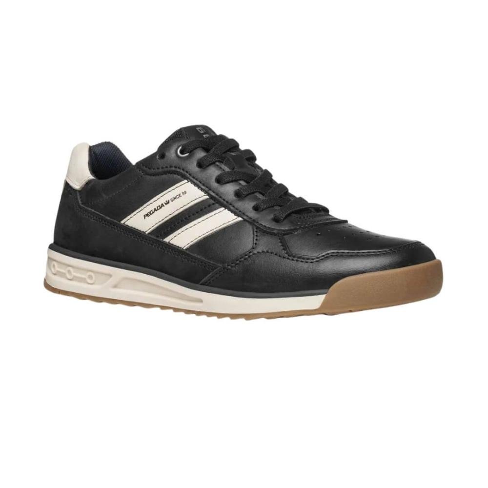 Sapatênis Masculino Pegada 112504 Anilina Preto/Bege 2