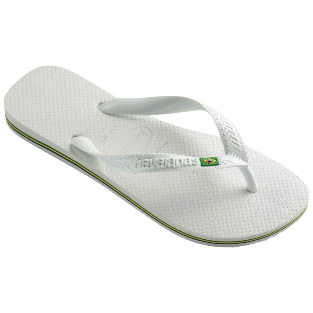 Sandália Masculina Havaiana Brasil Fc Branco Branco 2