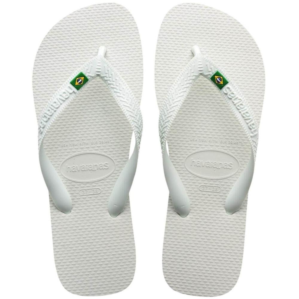 Sandália Masculina Havaiana Brasil Fc Branco Branco 3