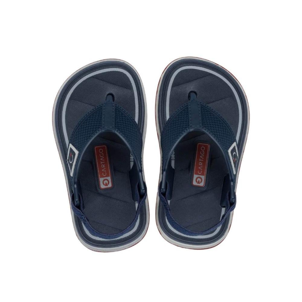 Chinelo Infantil Bebê Cartago Malaga Sport 12585 Cinza/Azul 3