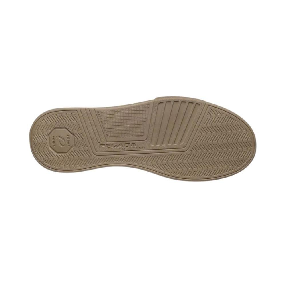 Tênis Masculino Pegada 112304-01 Em Couro Branco/Cinza 4