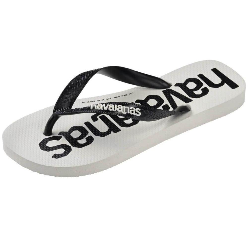 Chinelo Masculino Havaianas Logomania2 Fc Branco/Preto 4