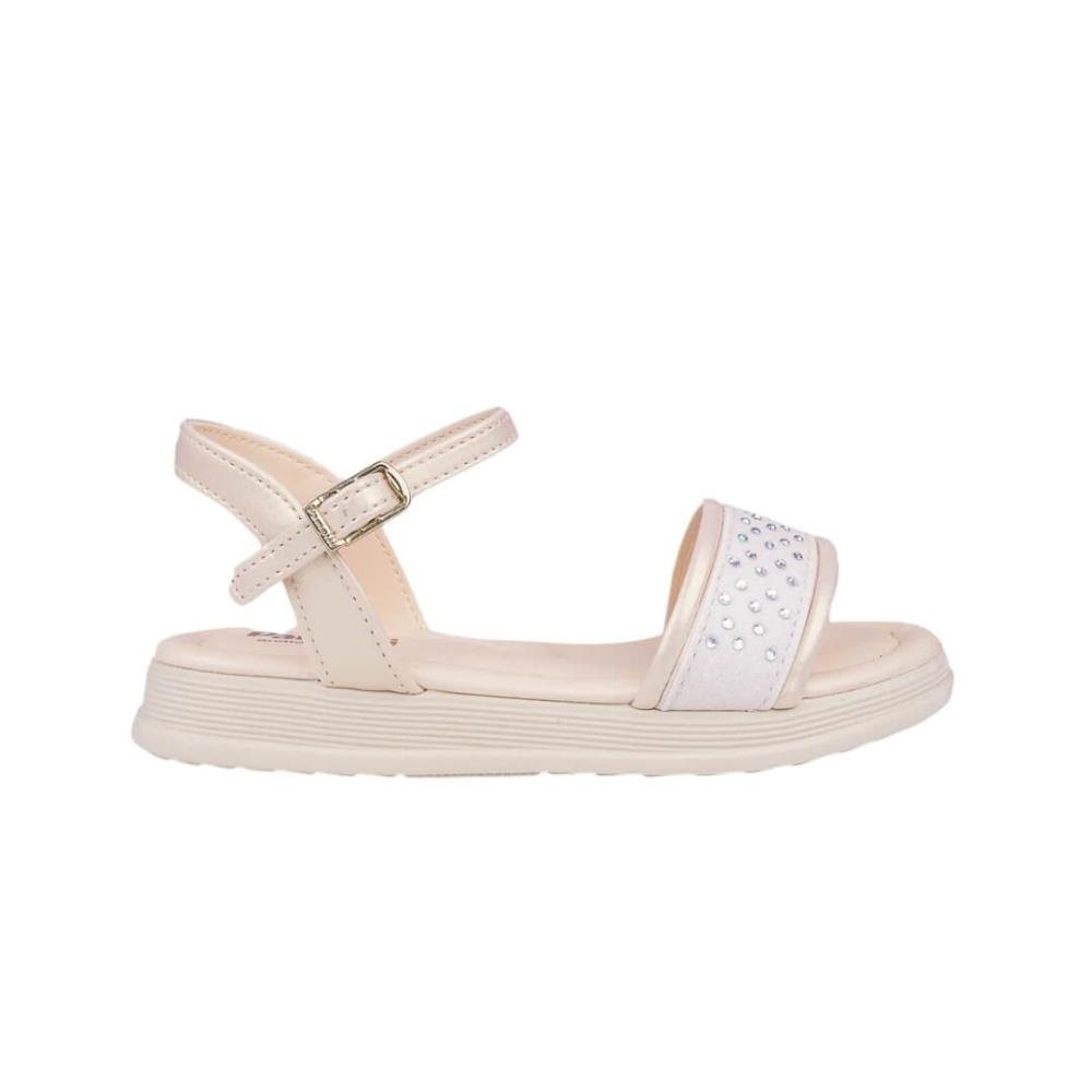 Sandália Infantil Menina Pampili 702.056.000 Sand Flower Brilho Nude