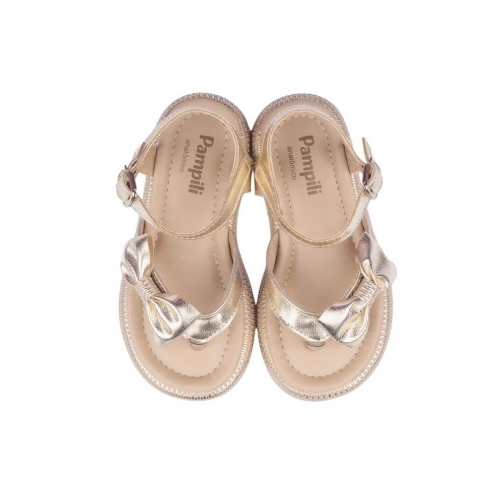 Sandália Infantil Menina Pampili 742.027.000 Cora Flatform Dourada Dourado 2