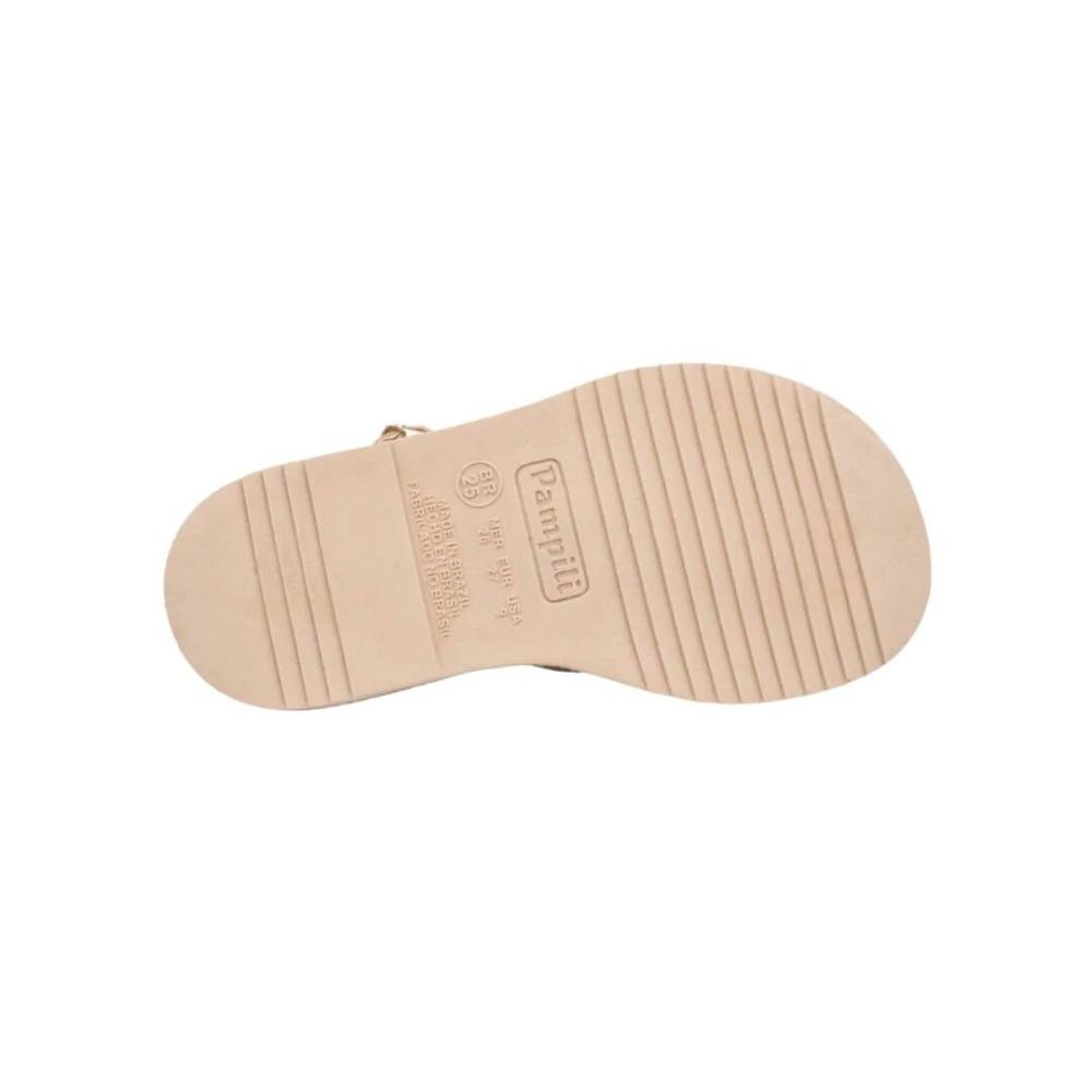 Sandália Infantil Menina Pampili 742.027.000 Cora Flatform Dourada Dourado 5