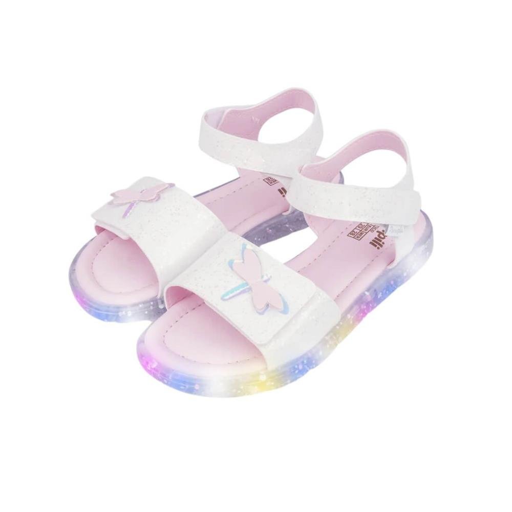 Sandália Infantil Menina Pampili 697.056.000 Led Lulli Libélula  Branco/Branco 2