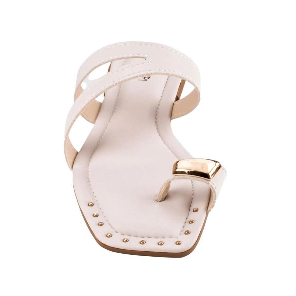 Sandália Feminina Rasteira Mississipi Mf321 Rives Branco 4