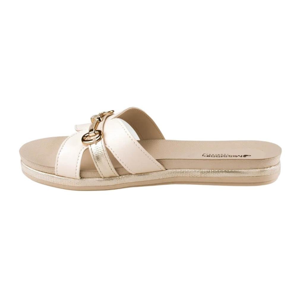 Sandália Feminina Tamanco Mississipi Mf451 Flatform Branco Branco 3