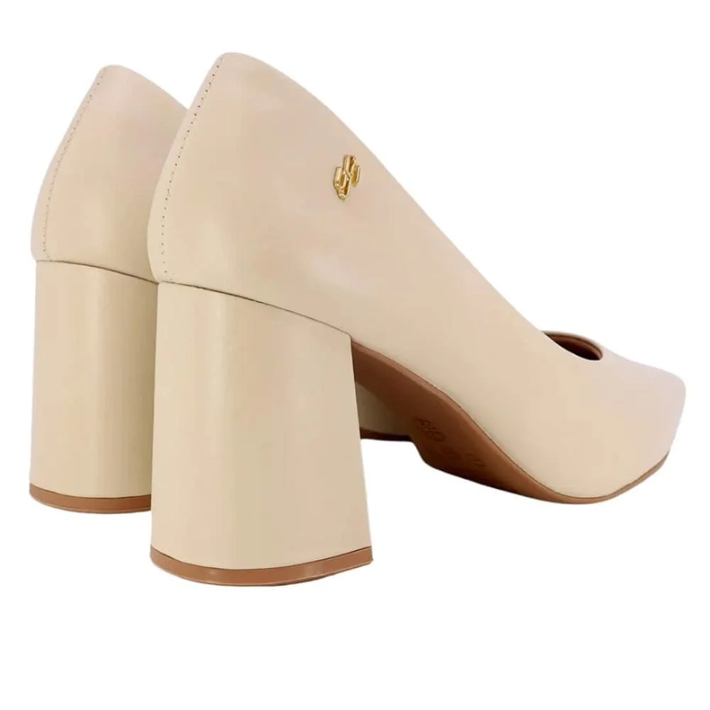 Scarpin Feminino Usaflex Ah0511003002 Couro Bege 3