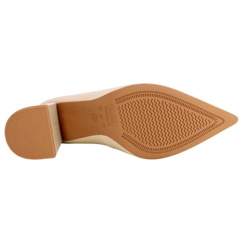 Scarpin Feminino Usaflex Ah0511003002 Couro Bege 5
